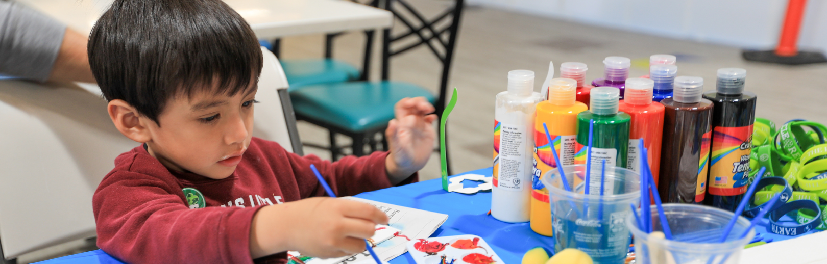 bpy doing an arts and crafts activity