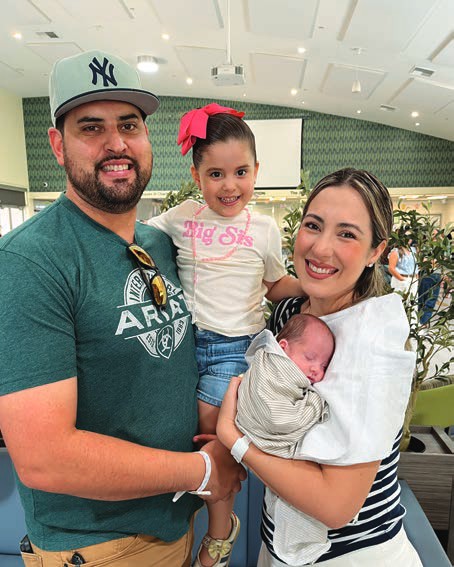 Karen and Alex Montano smile with their daughter Vivianne and newborn son Alejandro.